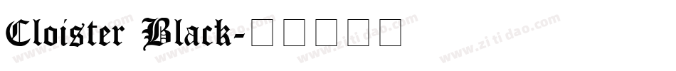 Cloister Black字体转换